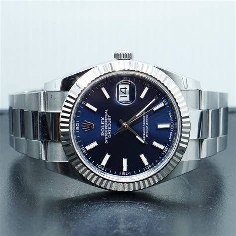 ladys rolex with blue dial|rolex 41mm datejust blue dial.